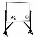 Aarco Black Powder Coated Reversible Freestanding Board 36"x48" WARCBK3648